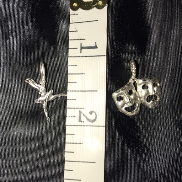 Ballerina and theater mask charms .925 - Picture 3 of 3